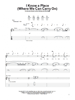 page one of I Know A Place (Where We Can Carry On) (Guitar Tab)
