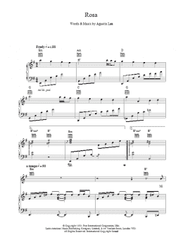 page one of Rosa (Piano, Vocal & Guitar Chords)