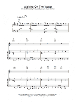 page one of Walking On The Water (Piano, Vocal & Guitar Chords)