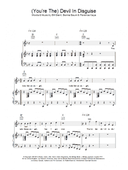 page one of You're The Devil In Disguise (Piano, Vocal & Guitar Chords)