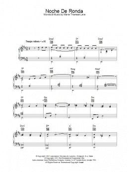 page one of Noche De Ronda (Piano, Vocal & Guitar Chords)