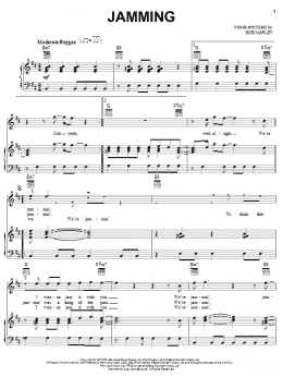 page one of Jamming (Piano, Vocal & Guitar Chords (Right-Hand Melody))