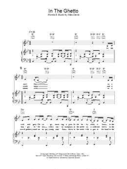 page one of In The Ghetto (The Vicious Circle) (Piano, Vocal & Guitar Chords)