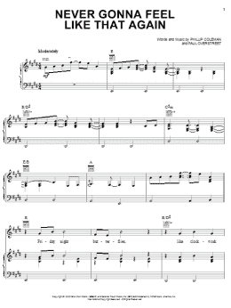 page one of Never Gonna Feel Like That Again (Piano, Vocal & Guitar Chords (Right-Hand Melody))