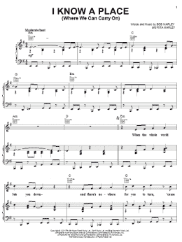 page one of I Know A Place (Where We Can Carry On) (Piano, Vocal & Guitar Chords (Right-Hand Melody))