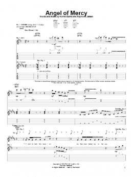 page one of Angel Of Mercy (Guitar Tab)