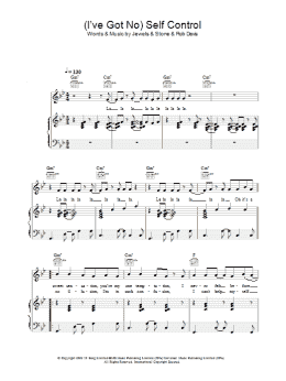 page one of (I've Got No) Self Control (Piano, Vocal & Guitar Chords)