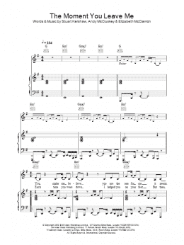 page one of The Moment You Leave Me (Piano, Vocal & Guitar Chords)