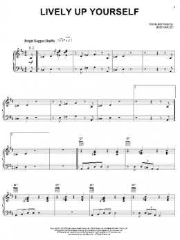 page one of Lively Up Yourself (Piano, Vocal & Guitar Chords (Right-Hand Melody))