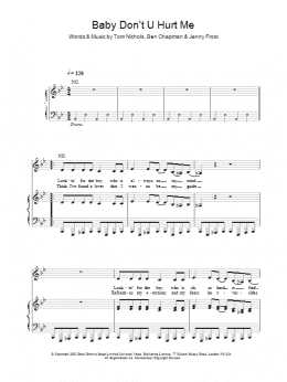 page one of Baby Don't U Hurt Me (Piano, Vocal & Guitar Chords)