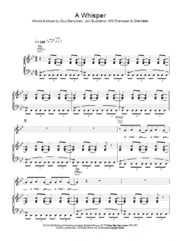 page one of A Whisper (Piano, Vocal & Guitar Chords)