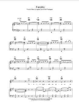 page one of Farolito (Piano, Vocal & Guitar Chords)