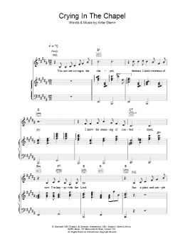 page one of Crying In The Chapel (Piano, Vocal & Guitar Chords)