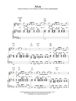 page one of Alive (Piano, Vocal & Guitar Chords)