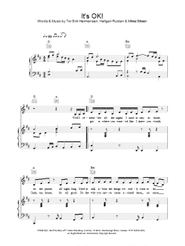 page one of It's OK! (Piano, Vocal & Guitar Chords)