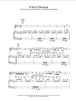 page one of It Ain't Obvious (Piano, Vocal & Guitar Chords)