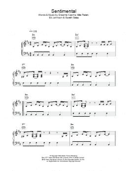 page one of Sentimental (Piano, Vocal & Guitar Chords)