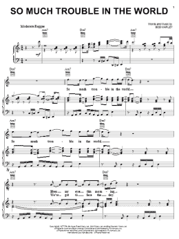 page one of So Much Trouble In The World (Piano, Vocal & Guitar Chords (Right-Hand Melody))