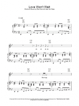 page one of Love Won't Wait (Piano, Vocal & Guitar Chords)