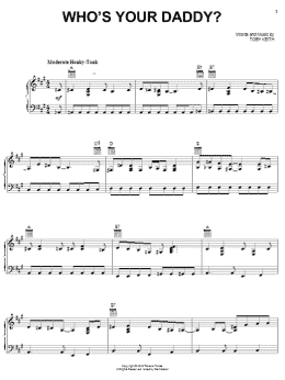page one of Who's Your Daddy? (Piano, Vocal & Guitar Chords (Right-Hand Melody))