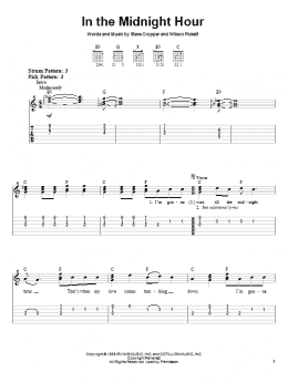 page one of In The Midnight Hour (Easy Guitar)