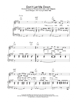 page one of Don't Let Me Down (Piano, Vocal & Guitar Chords)