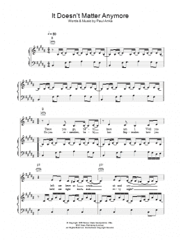 page one of It Doesn't Matter Anymore (Piano, Vocal & Guitar Chords)
