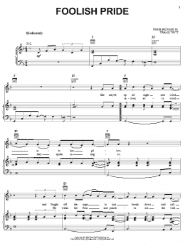 page one of Foolish Pride (Piano, Vocal & Guitar Chords (Right-Hand Melody))
