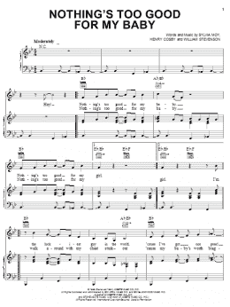 page one of Nothing's Too Good For My Baby (Piano, Vocal & Guitar Chords (Right-Hand Melody))