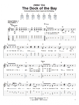 page one of (Sittin' On) The Dock Of The Bay (Easy Guitar Tab)