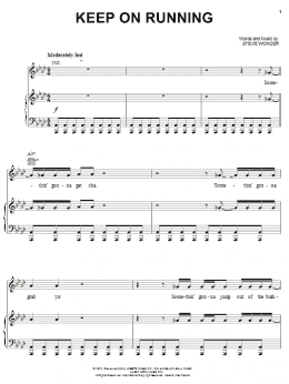 page one of Keep On Running (Piano, Vocal & Guitar Chords (Right-Hand Melody))