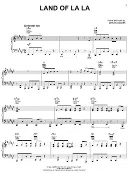 page one of Land Of La La (Piano, Vocal & Guitar Chords (Right-Hand Melody))