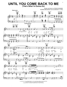 page one of Until You Come Back To Me (That's What I'm Gonna Do) (Piano, Vocal & Guitar Chords (Right-Hand Melody))