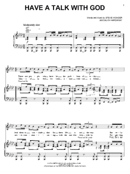 page one of Have A Talk With God (Piano, Vocal & Guitar Chords (Right-Hand Melody))