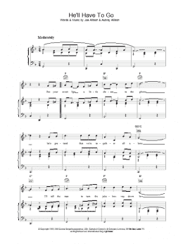 page one of He'll Have To Go (Piano, Vocal & Guitar Chords)