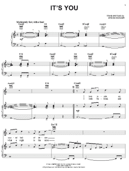 page one of It's You (Piano, Vocal & Guitar Chords (Right-Hand Melody))