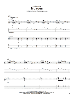 page one of Nuages (Guitar Tab)
