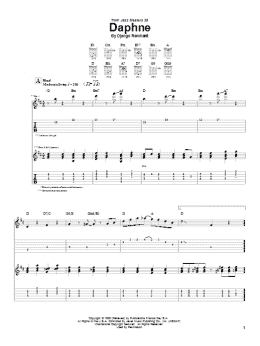 page one of Daphne (Guitar Tab)