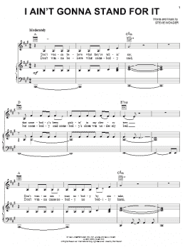 page one of I Ain't Gonna Stand For It (Piano, Vocal & Guitar Chords (Right-Hand Melody))
