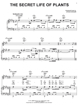 page one of The Secret Life Of Plants (Piano, Vocal & Guitar Chords (Right-Hand Melody))
