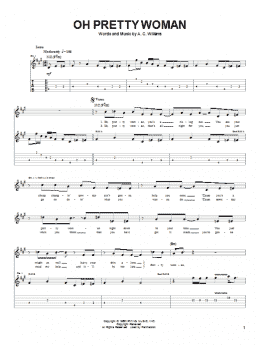 page one of Oh Pretty Woman (Guitar Tab)