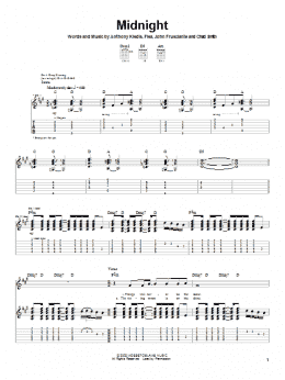page one of Midnight (Guitar Tab)