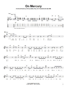 page one of On Mercury (Guitar Tab)