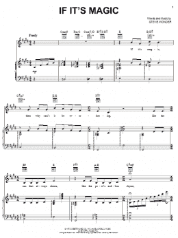 page one of If It's Magic (Piano, Vocal & Guitar Chords (Right-Hand Melody))