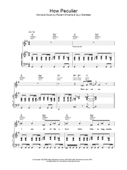 page one of How Peculiar (Piano, Vocal & Guitar Chords)