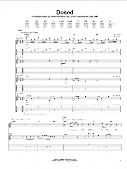 page one of Dosed (Guitar Tab)