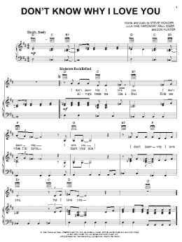 page one of Don't Know Why I Love You (Piano, Vocal & Guitar Chords (Right-Hand Melody))