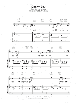 page one of Danny Boy (Piano, Vocal & Guitar Chords)