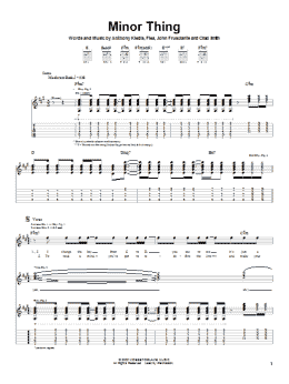 page one of Minor Thing (Guitar Tab)