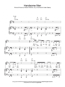 page one of Handsome Man (Piano, Vocal & Guitar Chords)